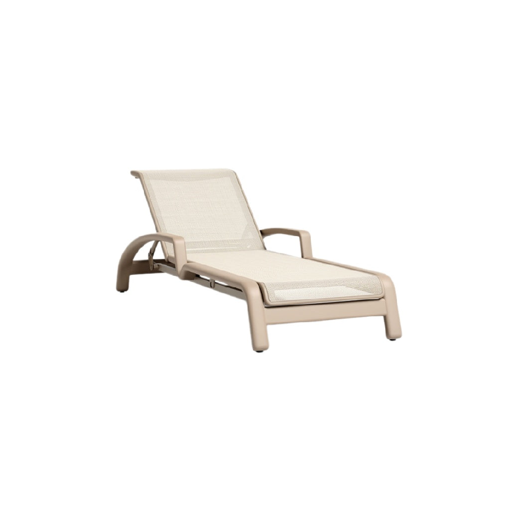 "Modern Beige Outdoor Lounge Chair"