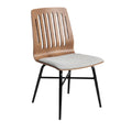 "Modern Wooden Dining Chair with Cushioned Seat"