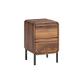 Modern Wooden Nightstand with Two Drawers