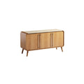 "Mid-Century Modern Wooden Sideboard with Sleek Design"